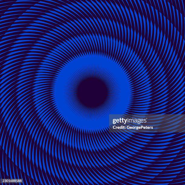 concentric spiral light beams and circles background - face recognition abstract stock illustrations