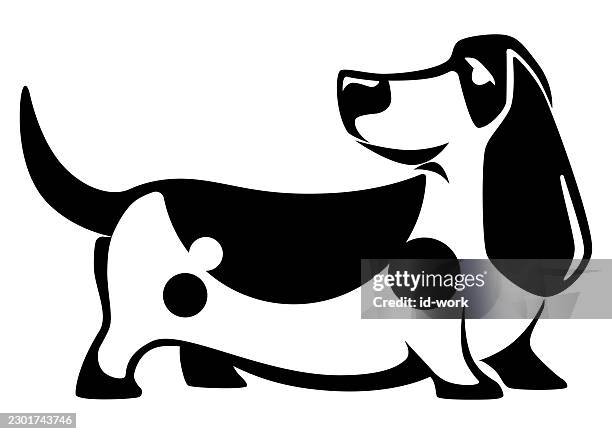 funny dog drawing - missing dog stock illustrations