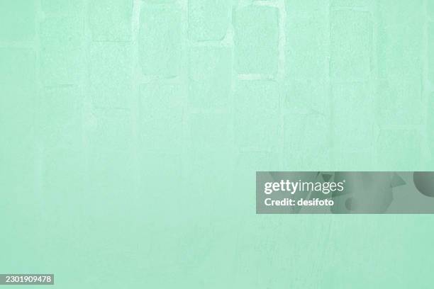 old textured light sea mint green or pastel pistachio color whitewashed striped brick wall full frame all over striped pattern vector background that is retro with bricks aligned vertically - stone wall texture stock illustrations