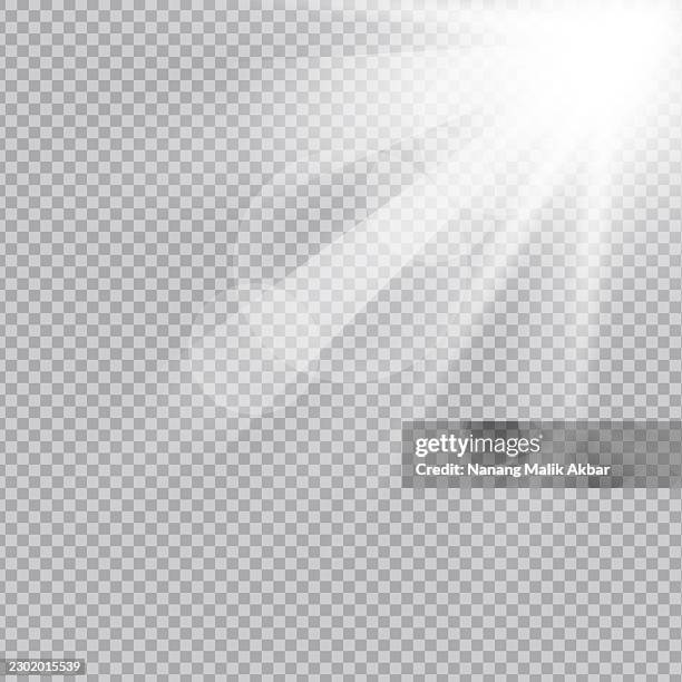 white sunlight or flare light effect with transparent background - colour explosion transparent background stock illustrations