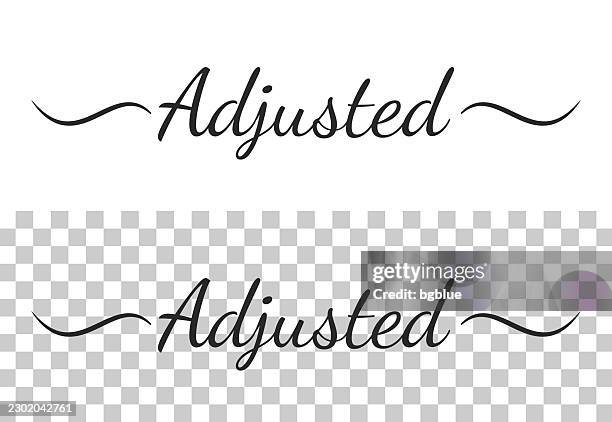 adjusted - calligraphy text with swashes on blank background - adaptable stock illustrations