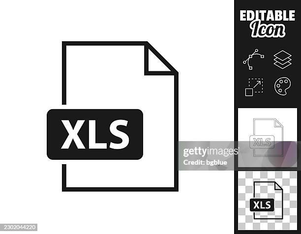 xls file. icon for design. easily editable - cloud png stock illustrations