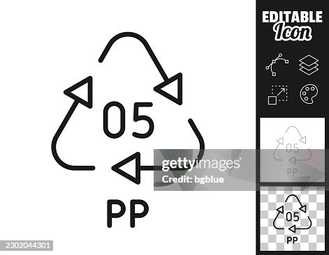 05 PP recycling code. Icon for design. Easily editable 05 PP recycling code. Icon for design. Easily editable
