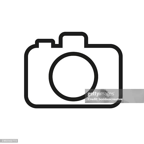 camera icon - button battery icon stock illustrations