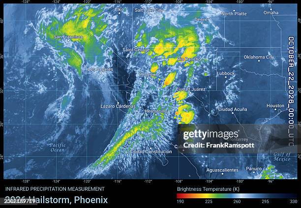 hailstorm 20261022 00utc black rain map phoenix - ciudad juarez stock illustrations