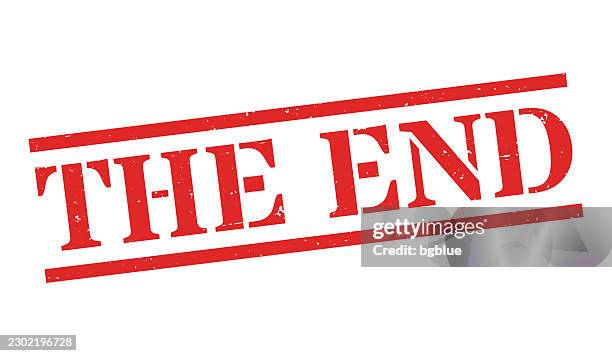 the end - red rubber stamp on blank background - apocalypse vector stock illustrations