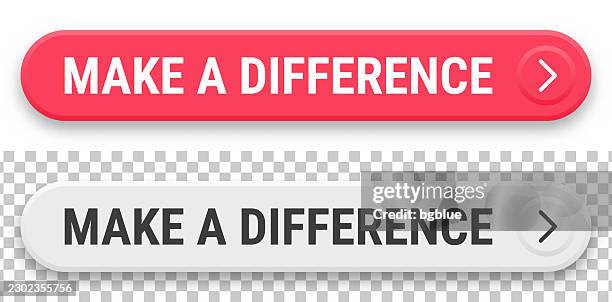 make a difference - 3d click web buttons on blank background - make the difference stock illustrations