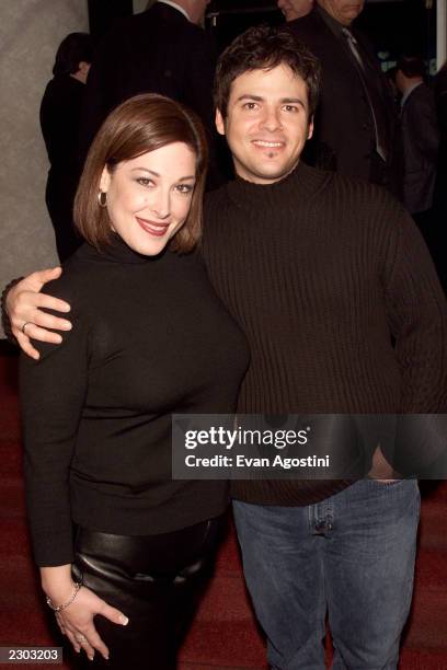 Carnie Wilson with husband Rob Bonfiglio attend the 'Looking For An Echo' premiere at the Crown Gotham Theater in New York City. 11/9/2000