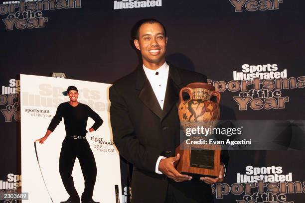 Sportsman of the Year winner, golfer Tiger Woods at Sports Illustrated's 'Sportsman of the Year' award ceremony at the Beacon Theater, in New York...