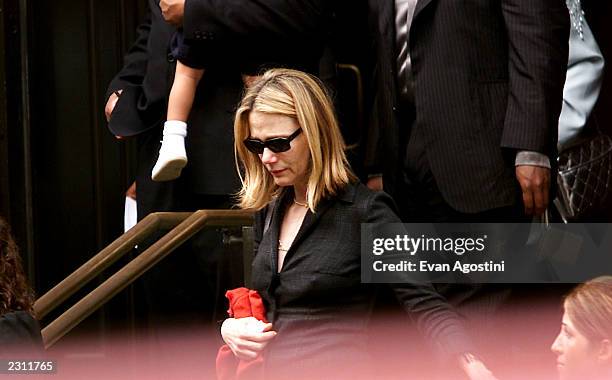 Peggy Lipton leaving R&B singer Aaliyah's memorial service at St. Ignatius Loyola Roman Catholic Church in New York City. 8/31/2001. Photo: Evan...