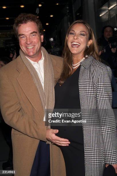 Actress Eva LaRue with her husband John Callahan arrive for the First Annual WorldTraid911 Benefit at The Hammerstein Ballroom in New York City....