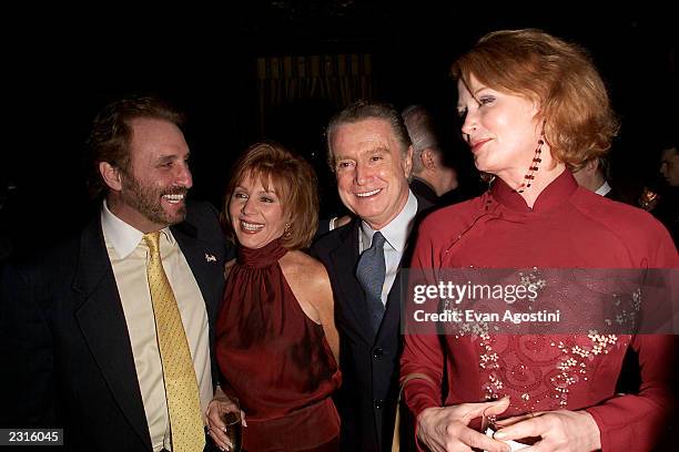 Ron Silver, Regis & Joy Philbin with Catherine de Castel Bajac at an "Ali" screening dinner at Le Cirque in New York City.. Photo: Evan...