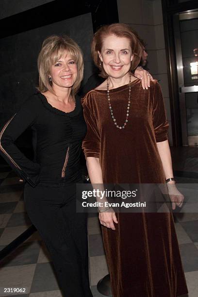 Actresses Mary-Margaret Humes and Mary Beth Peil arriving at a celebration for the 100th episode of "Dawson's Creek" at the Museum of Television and...