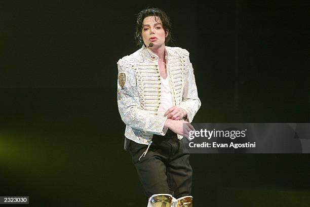 Michael Jackson performing at the Democratic National Committee's "A Night at the Apollo" voter registration drive & fund-raiser at The Apollo...