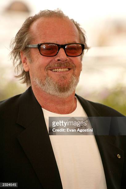 Actor Jack Nicholson at the "About Schmidt" Photo Call during the 55th Cannes Film Festival in Cannes, France. May 22, 2002. Photo: Evan...