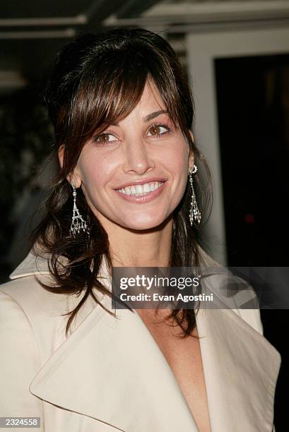 Actress Gina Gershon at the "About Schmidt" Pre-Premiere party at Carlton Beach during the 55th Cannes Film Festival in Cannes, France. May 21, 2002....