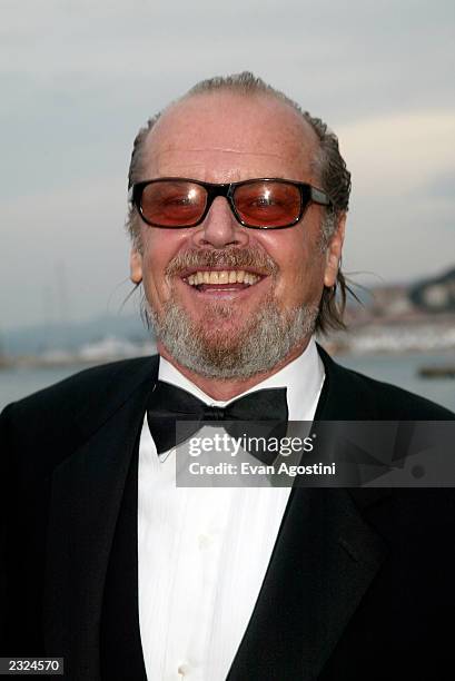 Jack Nicholson at the "About Schmidt" Pre-Premiere party at Carlton Beach during the 55th Cannes Film Festival in Cannes, France. May 21, 2002....