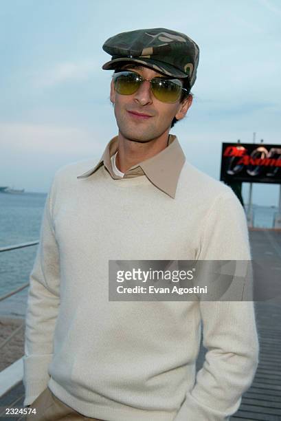 Actor Adrien Brody at the "About Schmidt" Pre-Premiere party at Carlton Beach during the 55th Cannes Film Festival in Cannes, France. May 21, 2002....