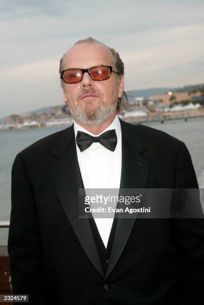 Jack Nicholson at the "About Schmidt" Pre-Premiere party at Carlton Beach during the 55th Cannes Film Festival in Cannes, France. May 21, 2002....