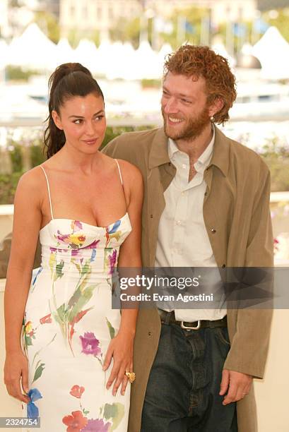 Actress Monica Bellucci with husband actor VinCent Cassel at "Irreversible" photo call during the 55th Cannes Film Festival in Cannes, France. May...