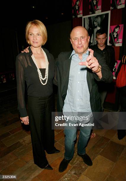 Ellen Barkin and Ron Perelman at the Vive La Fete party at Church Lounge at Tribeca Grand Hotel in New York City. June 4, 2002. Photo: Evan...