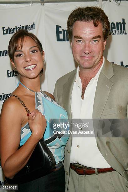 Eva LaRue Callahan with husband John Callahan at Entertainment Weekly's First Annual It List Party at Milk Studios in New York City. June 24 2002....