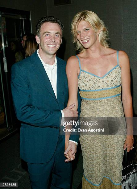 Actor David Eigenberg with girlfriend Chrysti Kotik arriving at the "Tadpole" film premiere at Cinema II in New York City. July 15, 2002. Photo: Evan...