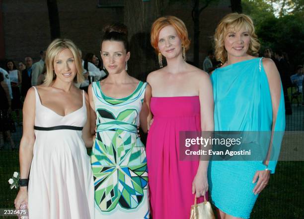 Cast members Sarah Jessica Parker, Kristin Davis, Cynthia Nixon and Kim Cattrall arriving at the World Premiere of the fifth season of "Sex And The...