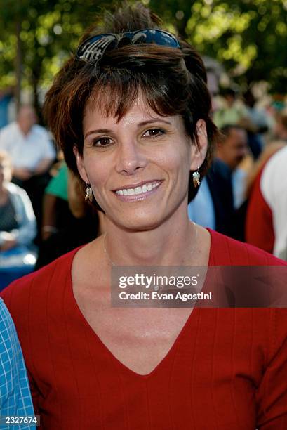 Anchor Daryn Kagan at CBS Sports' "The NFL On CBS" Fall Season media day event at the CBS outdoor studio at 59th St. And Fifth Ave. In New York City....