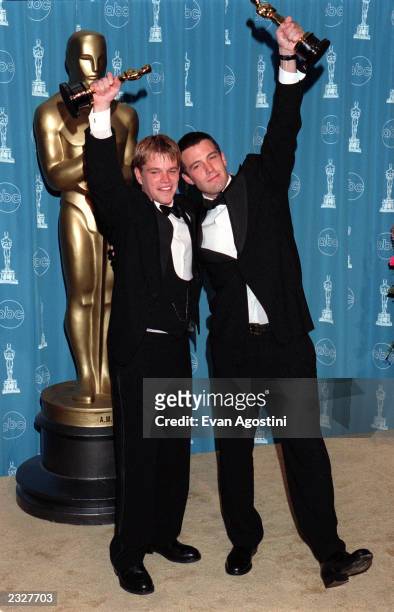 70th ANNUAL ACADEMY AWARDS AT THE SHRINE AUDITORIUM Pressroom: Matt Damon & Ben Affleck Photo: Evan Agostini/ImageDirect
