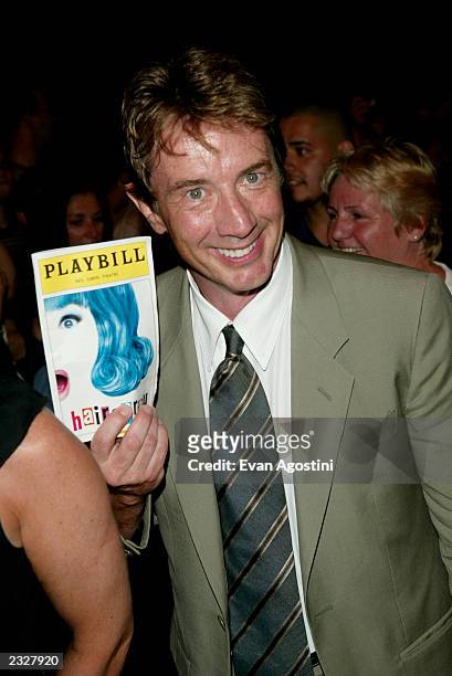 Martin Short arriving at the opening night of the musical "Hairspray" after-party at Roseland in New York City. August 15, 2002. Photo by Evan...