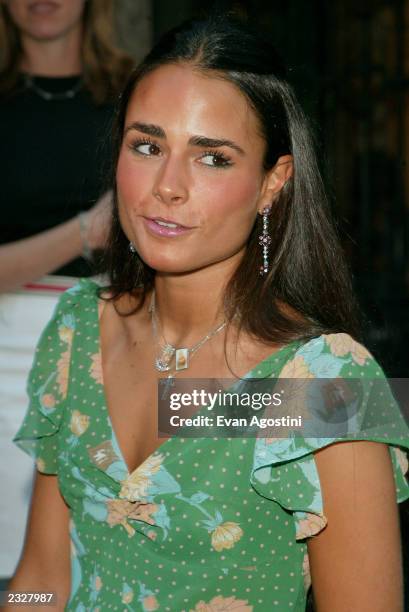 Jordana Brewster arriving at the Coach celebrates summer cocktail party at the Cooper-Hewitt National Design Museum in New York City. July 24, 2002....