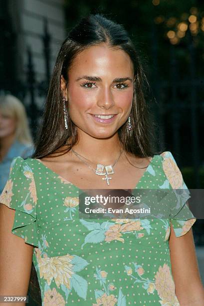 Jordana Brewster arriving at the Coach celebrates summer cocktail party at the Cooper-Hewitt National Design Museum in New York City. July 24, 2002....