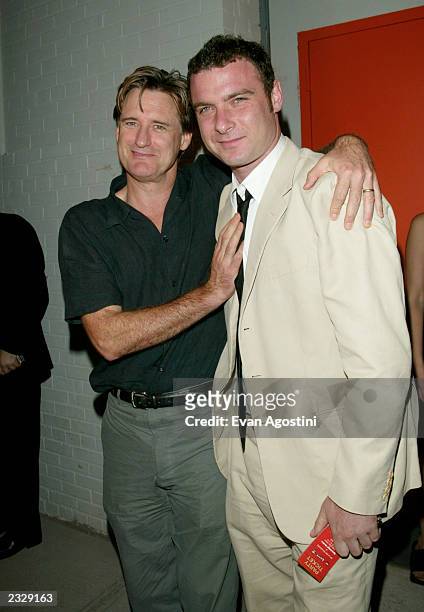 Actors Bill Pullman and Liev Schreiber arriving at the "Igby Goes Down" premiere after-party at Splashlight Studios in New York City. September 4,...