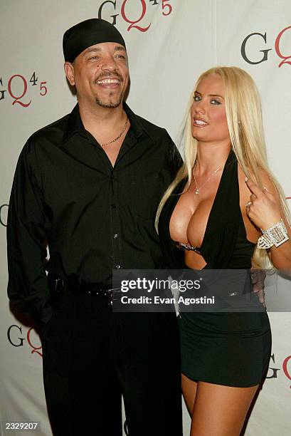 Ice-T with fiance Coco arriving at GQ's Forty-Fifth Anniversary Extravaganza at the GQ Lounge at Pressure in New York City. September 4, 2002. Photo...