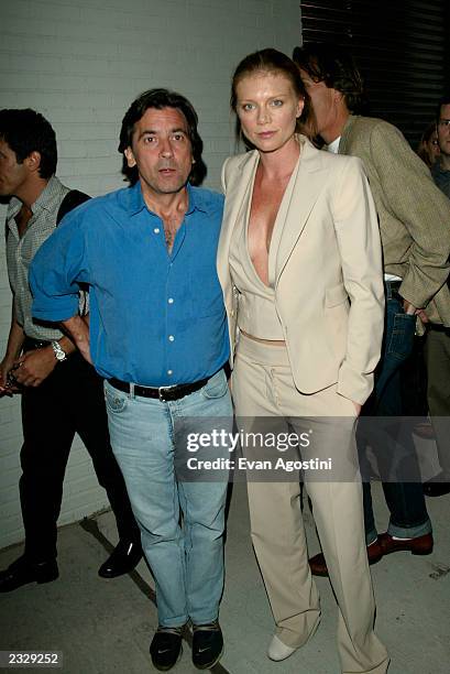 Griffin Dunne with actress Peta Wilson arriving at the "Igby Goes Down" premiere after-party at Splashlight Studios in New York City. September 4,...