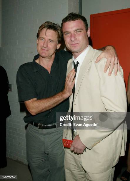 Actors Bill Pullman and Liev Schreiber arriving at the "Igby Goes Down" premiere after-party at Splashlight Studios in New York City. September 4,...