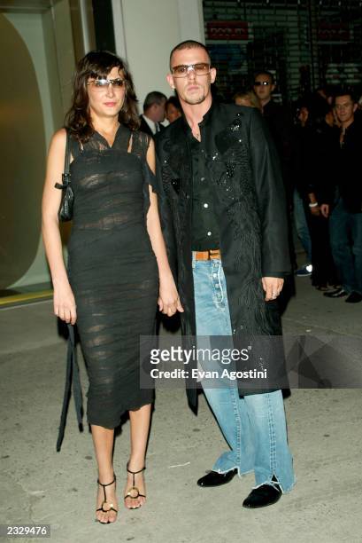 Designer Alexander McQueen and Annabelle Neilson arriving at the Alexander McQueen New York store opening on 14th Street in New York City. September...
