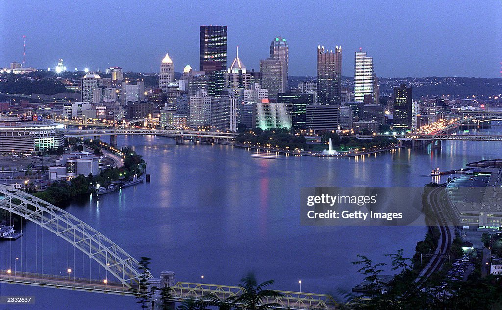 Pittsburgh Skyline At Dusk