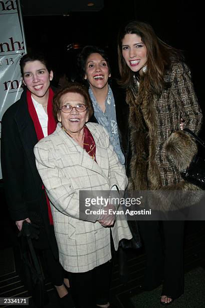 Jennifer Lopez's sisters Leslie and Lynda with her mother and grandmother at the "Maid In Manhattan" world premiere after-party at The Rainbow Room...