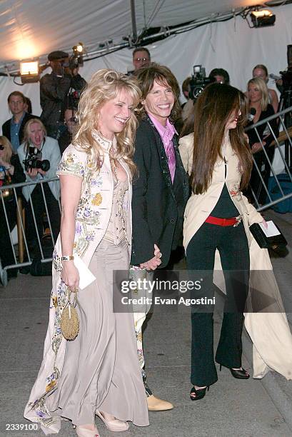 Musician Steven Tyler and wife Teresa and guest at the Metropolitan Museum of Art Costume Institute Benefit Gala sponsored by Gucci April 28, 2003 at...