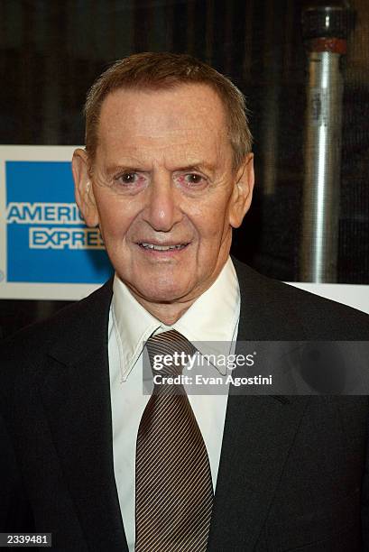 Actor Tony Randall attends the "Down With Love" world premiere as part of the 2003 Tribeca Film Festival at the Tribeca Performing Arts Center May 6,...