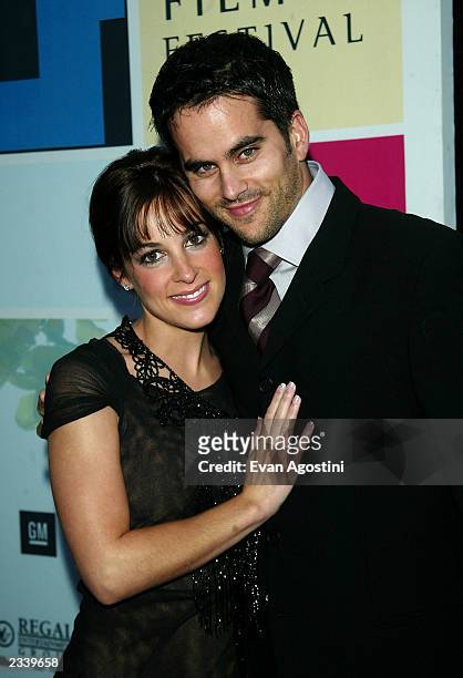 Actress Lindsay Sloane with boyfriend Dar Rollins attend the world premiere of 'The In-Laws' during the 2003 Tribeca Film Festival at the Tribeca...