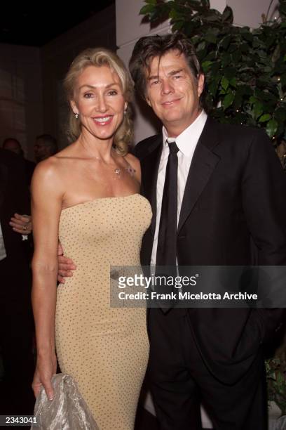 David Foster and wife arriving at the 2001 Latin Recording Academy Person of the Year Tribute to Julio Iglesias at the Beverly Hilton Hotel in Los...