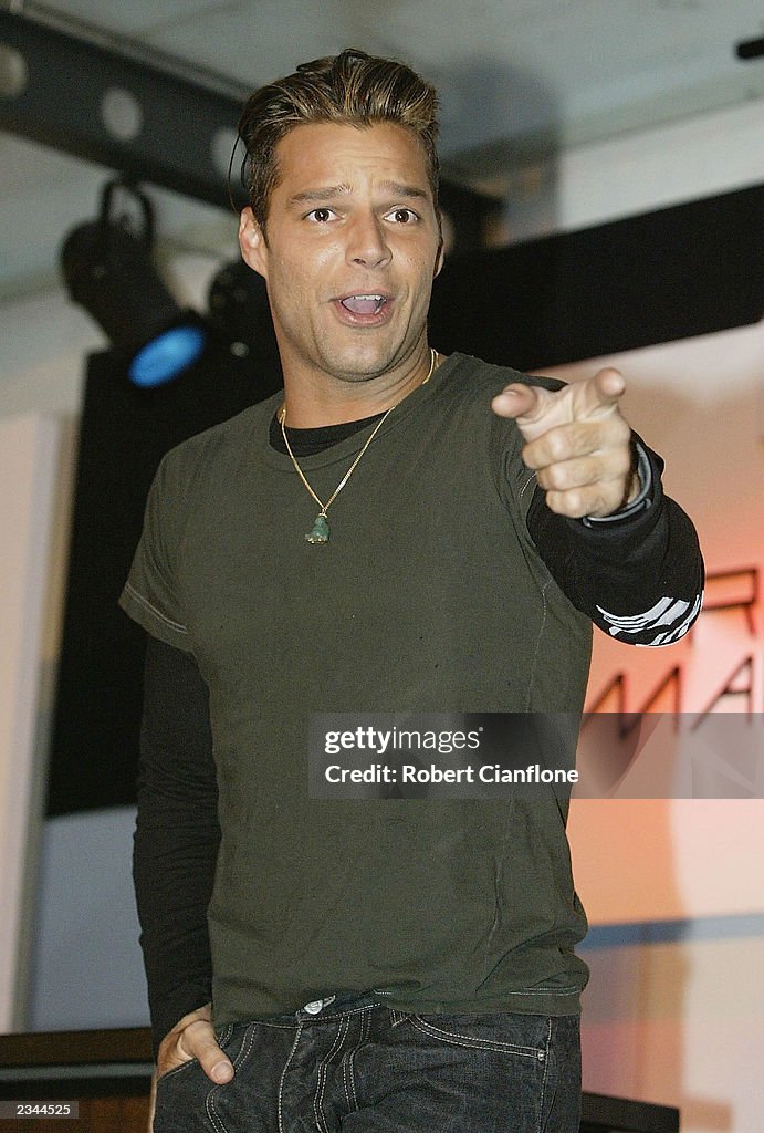 Australian Singer Ricky Singer Ricky Martin meets fans at the High Point Shopping Centre ...
