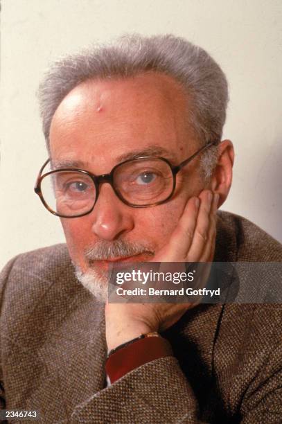 Portrait of Italian author and chemist Primo Levi , 1985.