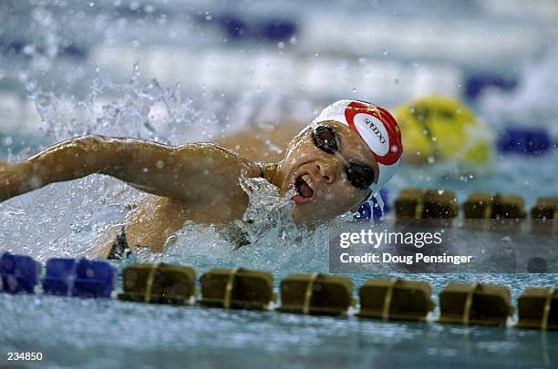 Yanyan Wu of China in action during the women''s 200m individual medley at the Georgia Tech Aquatic Center at the 1996 Centennial Olympic Games in...