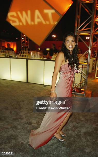 Actress Michelle Rodriguez attends the after-party for "S.W.A.T." on July 30, 2003 in Los Angeles, California.