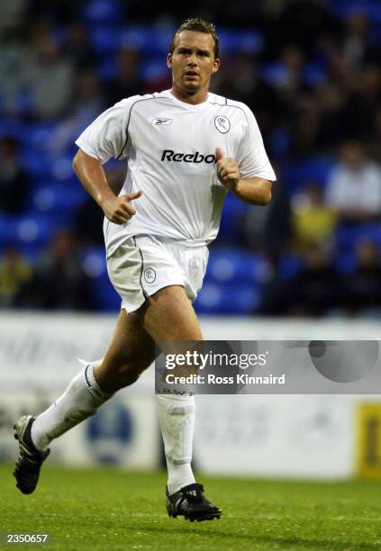 Kevin Davies of Bolton Wanderers in action during the Pre-Season Friendly match between Bolton Wanderers and Royal Antwerp held on July 24, 2003 at...