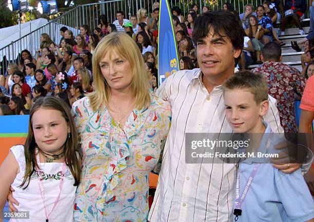 Peter Gallagher and family arrive at The 2003 Teen Choice Awards held at Universal Amphitheater on August 2, 2003 in Universal City, California.